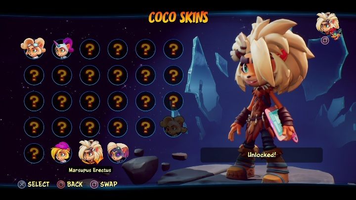 How to unlock: available from the beginning of the game - Crash 4: Coco skins - list, how to unlock? - Heroes skins - Crash 4 Guide, Walkthrough
