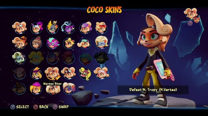 How to unlock: defeat N - Crash 4: Coco skins - list, how to unlock? - Heroes skins - Crash 4 Guide, Walkthrough