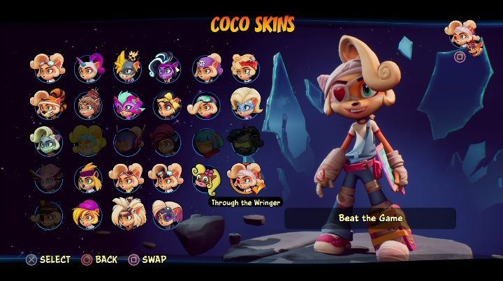 How to unlock: complete the game - Crash 4: Coco skins - list, how to unlock? - Heroes skins - Crash 4 Guide, Walkthrough