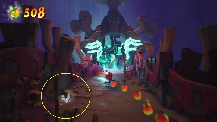 On the map of N - Crash 4: All Hidden Gems - list, location - Secrets - Crash 4 Guide, Walkthrough