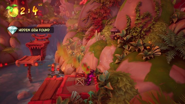 The hidden gem is found on the right side of the map, right in front of the waterfall - Crash 4: All Hidden Gems - list, location - Secrets - Crash 4 Guide, Walkthrough