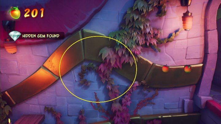 The gem is located on the left side, at the very end of the recess - Crash 4: All Hidden Gems - list, location - Secrets - Crash 4 Guide, Walkthrough