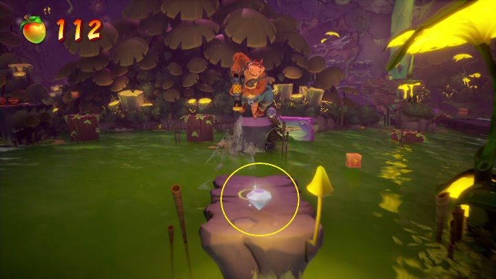 Bounce off a tree and jump onto a rock platform - Crash 4: All Hidden Gems - list, location - Secrets - Crash 4 Guide, Walkthrough
