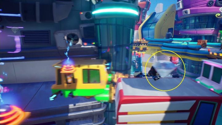 The hidden gem is found at the very beginning of the stage, during the first sequence in which you jump on cars - Crash 4: All Hidden Gems - list, location - Secrets - Crash 4 Guide, Walkthrough