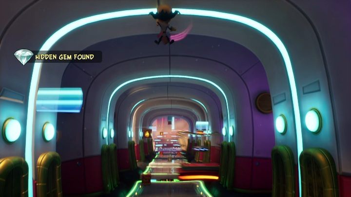 You will find this hidden gem between moving trains - Crash 4: All Hidden Gems - list, location - Secrets - Crash 4 Guide, Walkthrough