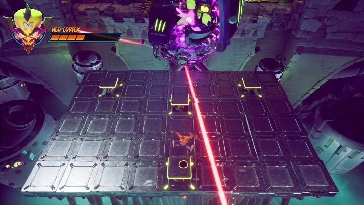 Let's connect the platforms to the lasers and we'll get the last stage of this boss - Crash 4: Neo Cortex, final battle - how to beat? - Bosses - Crash 4 Guide, Walkthrough