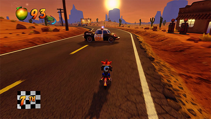 Just like in the previous races, it is a good idea to play this stage at least twice - Crash Bandicoot N. Sane Trilogy: Orange Asphalt - Crash Bandicoot N. Sane Trilogy: Crash Bandicoot 3 - Future location - Crash Bandicoot N. Sane Trilogy Game Guide