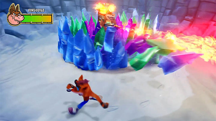 After the bombardment stops, Dingodile will start using his weapon for smashing the crystals around him - Crash Bandicoot N. Sane Trilogy: Pentas Revenge - Crash Bandicoot N. Sane Trilogy: Crash Bandicoot 3 Warped trophies - Crash Bandicoot N. Sane Trilogy Game Guide