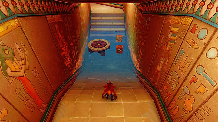 Eliminate the first beetle (or jump over it) and reach the rotary mechanism - Crash Bandicoot N. Sane Trilogy: Tomb Wader - Crash Bandicoot N. Sane Trilogy: Crash Bandicoot 3 - Egyptian location - Crash Bandicoot N. Sane Trilogy Game Guide