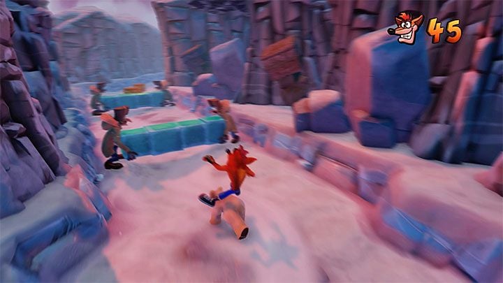 Avoid the seals and another TNT crate on the left - Crash Bandicoot N. Sane Trilogy: Bear Down - Crash Bandicoot N. Sane Trilogy: Crash Bandicoot 2 - Sewer Warp Room - Crash Bandicoot N. Sane Trilogy Game Guide