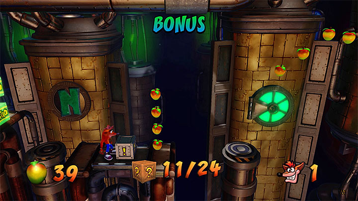 When you are on your way you can take a look at the hole presented in the picture 1 - Crash Bandicoot N. Sane Trilogy: Piston It Away - Crash Bandicoot N. Sane Trilogy: Crash Bandicoot 2 - High-Tech Warp Room - Crash Bandicoot N. Sane Trilogy Game Guide
