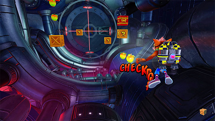 When you equip the jet pack you can start your flight (R2 allows you to fly forward and L2 is used for turning back, e - Crash Bandicoot N. Sane Trilogy: Rock It - Crash Bandicoot N. Sane Trilogy: Crash Bandicoot 2 - High-Tech Warp Room - Crash Bandicoot N. Sane Trilogy Game Guide