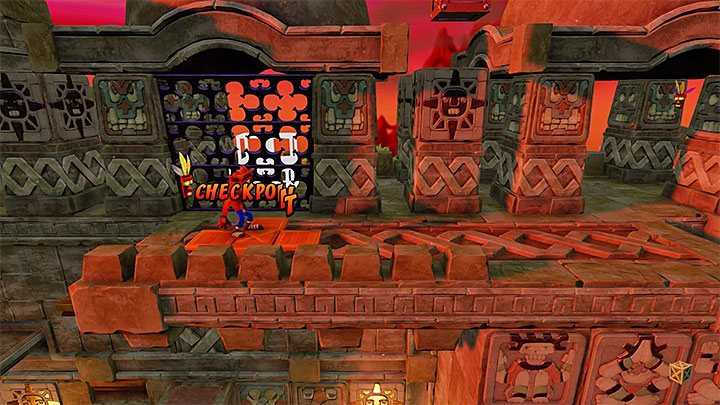 The first token can be found shortly after reaching the checkpoint presented in the picture - Crash Bandicoot N. Sane Trilogy: Cortexs Crazed Contest - Crash Bandicoot N. Sane Trilogy: Crash Bandicoot - Crash Bandicoot N. Sane Trilogy Game Guide
