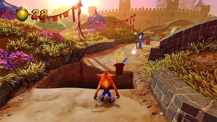 Up ahead, you encounter the wizard shown in the above screenshot - Crash Bandicoot N. Sane Trilogy: Gee Wiz - Crash Bandicoot N. Sane Trilogy: Crash Bandicoot 3 - Arabic location - Crash Bandicoot N. Sane Trilogy Game Guide