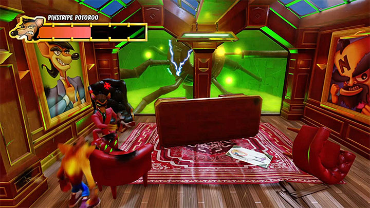 Later in the fight Pinstripe Potoroo will stop running across the level, but weakening him will become even simpler - Crash Bandicoot N. Sane Trilogy: Pinstripe Patooey - Crash Bandicoot N. Sane Trilogy: Crash Bandicoot - Crash Bandicoot N. Sane Trilogy Game Guide