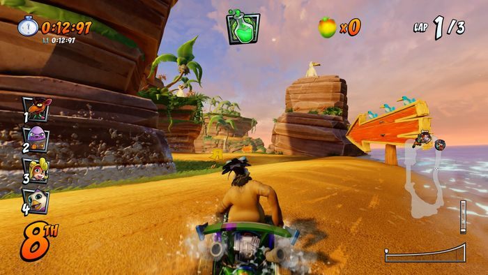 The letter T is on the bridge leading to the pirate ship - CTR Mode - Crash Team Racing in Crash Team Racing Nitro-Fueled - Game modes - Crash Team Racing Nitro-Fueled Guide