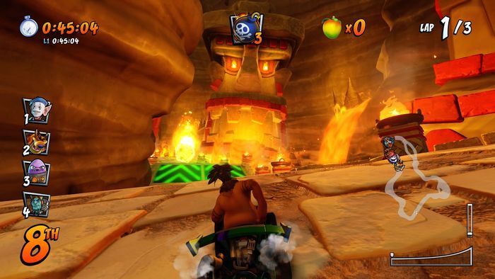 The letter T is a formality, grab it at the crates at the end of the route - CTR Mode - Crash Team Racing in Crash Team Racing Nitro-Fueled - Game modes - Crash Team Racing Nitro-Fueled Guide