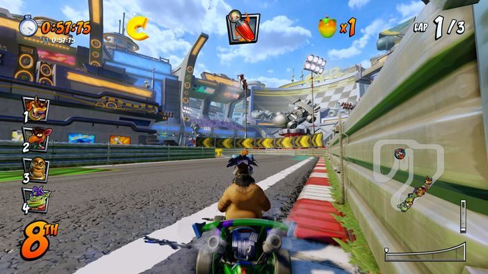 The last letter is on the last straight next to the finish line - CTR Mode - Crash Team Racing in Crash Team Racing Nitro-Fueled - Game modes - Crash Team Racing Nitro-Fueled Guide