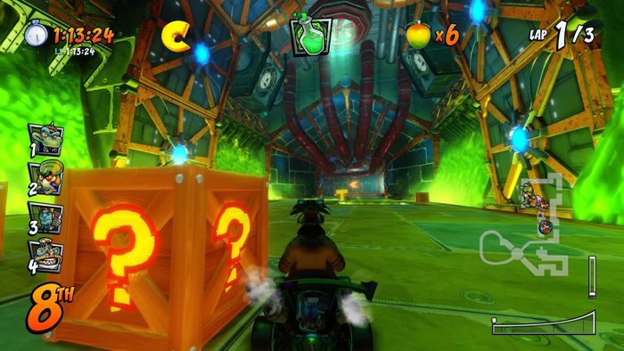 The letter C is here (check picture), jump to catch it in flight - CTR Mode - Crash Team Racing in Crash Team Racing Nitro-Fueled - Game modes - Crash Team Racing Nitro-Fueled Guide