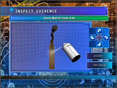 The inside of the vehicle is secure - Case 1 - part 3 - Case 1 - Burning for You - Crime Scene Investigation: Hard Evidence - Game Guide and Walkthrough