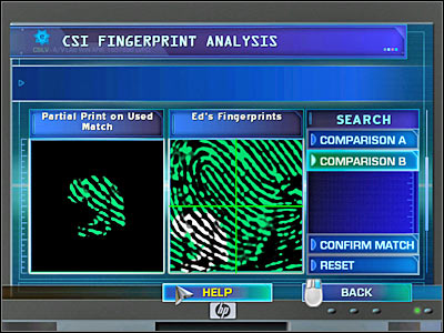 Go back to the main menu and choose the third option - Special Search - Case 1 - part 3 - Case 1 - Burning for You - Crime Scene Investigation: Hard Evidence - Game Guide and Walkthrough