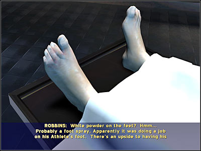 Ask for the third body to be delivered to the examination table - Case 3 - part 1 - Case 3 - Shock Rock - Crime Scene Investigation: Hard Evidence - Game Guide and Walkthrough