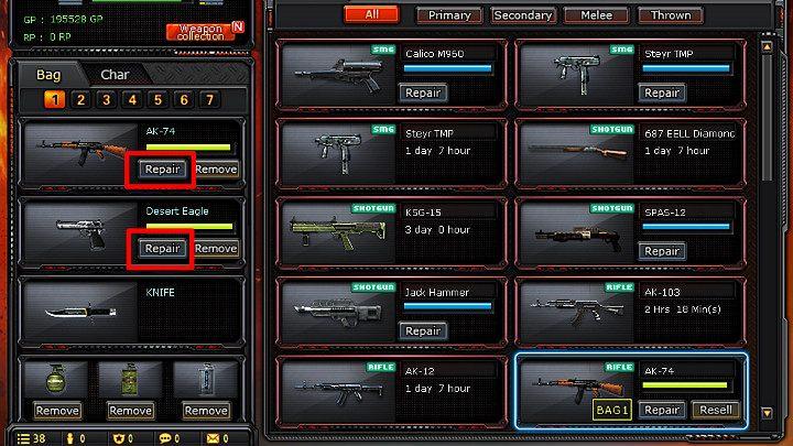 With time your weapon will be wearing out and losing accuracy, which is why it is important to get into the habit of repairing it - Gear in CrossFire | Gameplay - Gameplay - CrossFire Game Guide