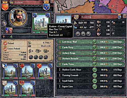 The main structure is always the most important one, upgrading its is very profitable. - Developing of lands and increasing incomes - Economy - Crusader Kings II - Game Guide and Walkthrough