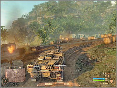 Once you've killed all enemy units, make a stop near the designated trailer - Accessing KAL's tactical network - Mission 1: Call me Ishmael - Crysis Warhead - Game Guide and Walkthrough