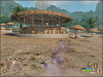 Once you've reached the restaurant, you may as well disable camouflage, because you won't have to stay hidden anymore - Securing KAL's base II - Mission 1: Call me Ishmael - Crysis Warhead - Game Guide and Walkthrough