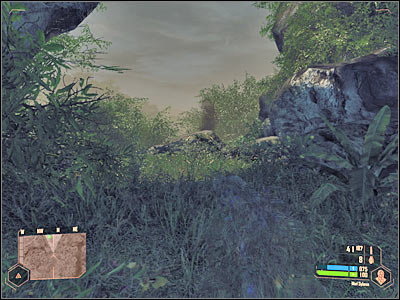 You can approach the crash site from several different angles - Securing the camera II - Mission 2: Shore Leave - Crysis Warhead - Game Guide and Walkthrough