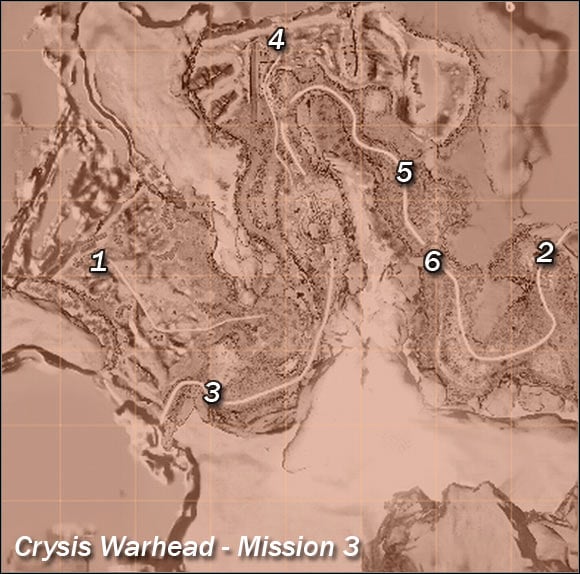 Main map - Mission introduction - Mission 3: Adapt or Perish - Crysis Warhead - Game Guide and Walkthrough