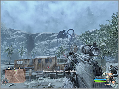 First of all, you will have to learn how to avoid primary attacks of the exosuit - Killing the exosuit - Mission 3: Adapt or Perish - Crysis Warhead - Game Guide and Walkthrough