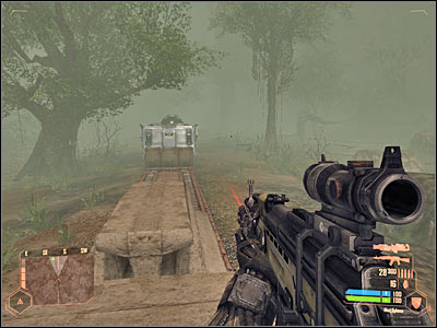 Wait for the train to get to the bridge and jump off - Staying near the train #3 - Mission 6: From Hell's Heart - Crysis Warhead - Game Guide and Walkthrough