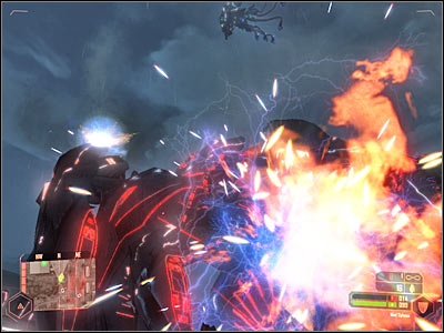 Keep firing at the exosuit until you're able to defeat the monster (screen) - Destroying the exosuit - Mission 7: All the Fury - Crysis Warhead - Game Guide and Walkthrough