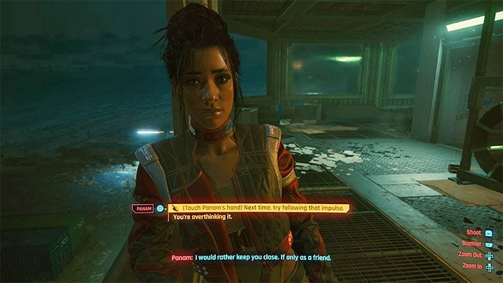Later in this quest Panam and V will reach the control tower by the tracks - Cyberpunk 2077: Panam Palmer - romances/sex - Cyberpunk 2077: Romances - Cyberpunk 2077 Guide