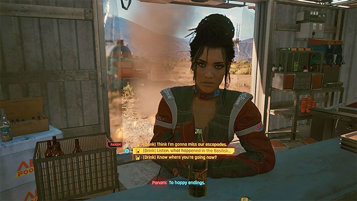 After winning the battle you will meet Panam in a bar and you can refer to the hot scene in the tank - Cyberpunk 2077: Panam Palmer - romances/sex - Cyberpunk 2077: Romances - Cyberpunk 2077 Guide