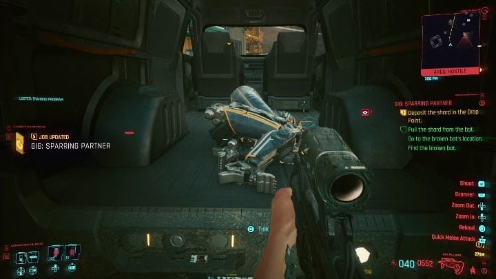 Walkthrough: You need to get to the junkyard, open the van and get a Shard - Cyberpunk 2077: Thievery, Badlands - Gigs, walkthrough, map - Cyberpunk 2077: Badlands - Cyberpunk 2077 Guide