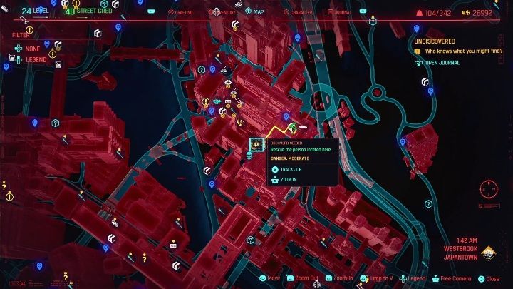 Location: central part of Westbrook, Japantown - Cyberpunk 2077: SOS: Merc Needed, Westbrook - gigs, walkthrough, map - Cyberpunk 2077: Westbrook - Cyberpunk 2077 Guide