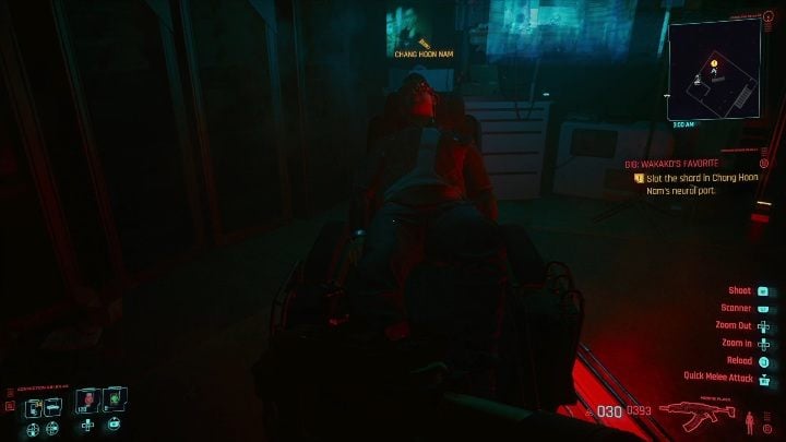 With it, go back to Chang Hoon Nama, load the information and talk to him - Cyberpunk 2077: SOS: Merc Needed, Westbrook - gigs, walkthrough, map - Cyberpunk 2077: Westbrook - Cyberpunk 2077 Guide