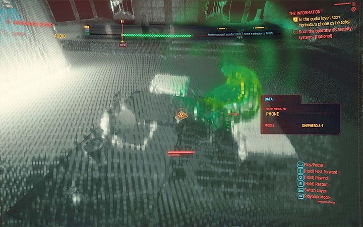 Fast forward the recording a little bit - Cyberpunk 2077: The Information walkthrough - Cyberpunk 2077: Act 1 Main Missions - Cyberpunk 2077 Guide