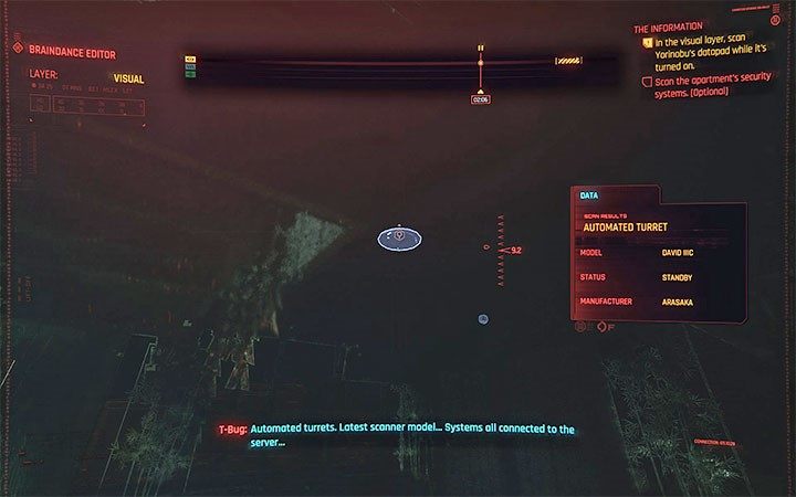 After completing the target related eavesdropping the conversation, return to the visual layer - Cyberpunk 2077: The Information walkthrough - Cyberpunk 2077: Act 1 Main Missions - Cyberpunk 2077 Guide