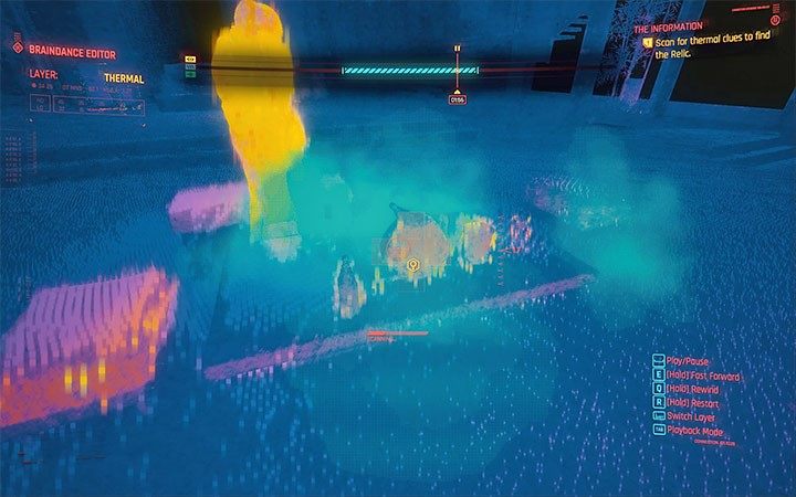 You will find another optional clue on the thermal layer around 1:56 - Cyberpunk 2077: The Information walkthrough - Cyberpunk 2077: Act 1 Main Missions - Cyberpunk 2077 Guide