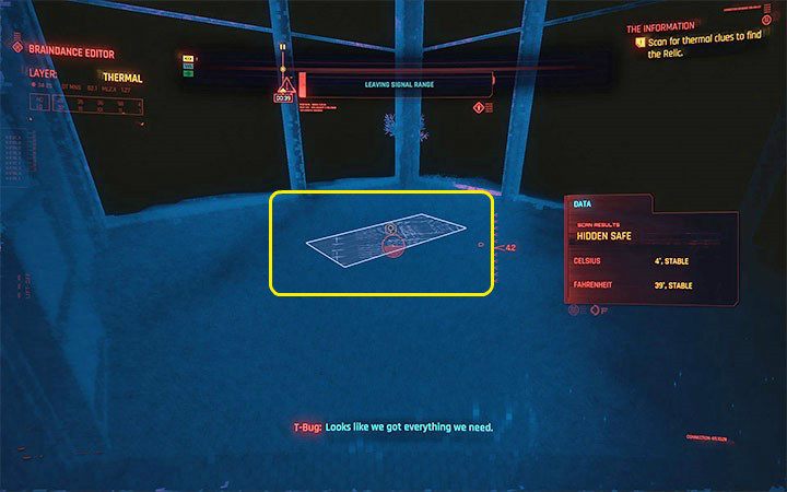 At the very end, go back to around 0:39 - Cyberpunk 2077: The Information walkthrough - Cyberpunk 2077: Act 1 Main Missions - Cyberpunk 2077 Guide