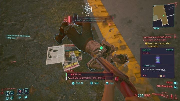 3 - Cyberpunk 2077: Where the Bodies Hit the Floor, cyberpsycho sighting walkthrough - Cyberpunk 2077: Cyberpsycho Sighting - mini-bosses - Cyberpunk 2077 Guide