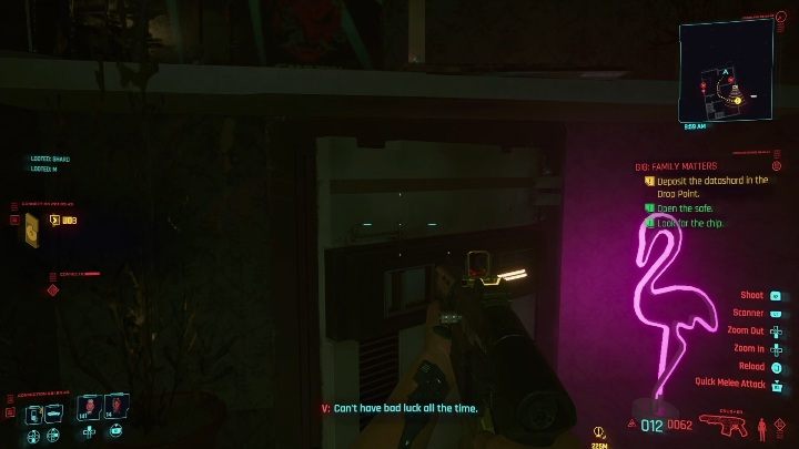 The target: a datashard from the safe - Cyberpunk 2077: Search & Recover, Santo Domingo - gigs, walkthrough, map - Cyberpunk 2077: Santo Domingo - Cyberpunk 2077 Guide