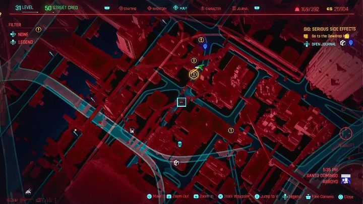 Location: western part of Santo Domingo, Arroyo - Cyberpunk 2077: Search & Recover, Santo Domingo - gigs, walkthrough, map - Cyberpunk 2077: Santo Domingo - Cyberpunk 2077 Guide