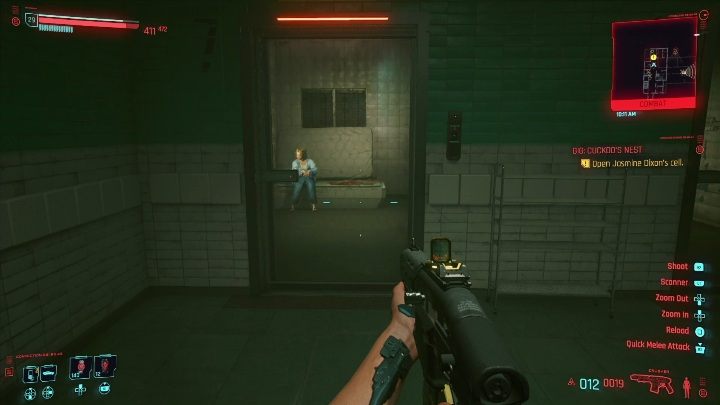 The guide: your task is to get to the building, then to the second floor, up to Jasmine Dixon's cell - Cyberpunk 2077: SOS: Merc Needed, Santo Domingo - Gigs, walkthrough, map - Cyberpunk 2077: Santo Domingo - Cyberpunk 2077 Guide