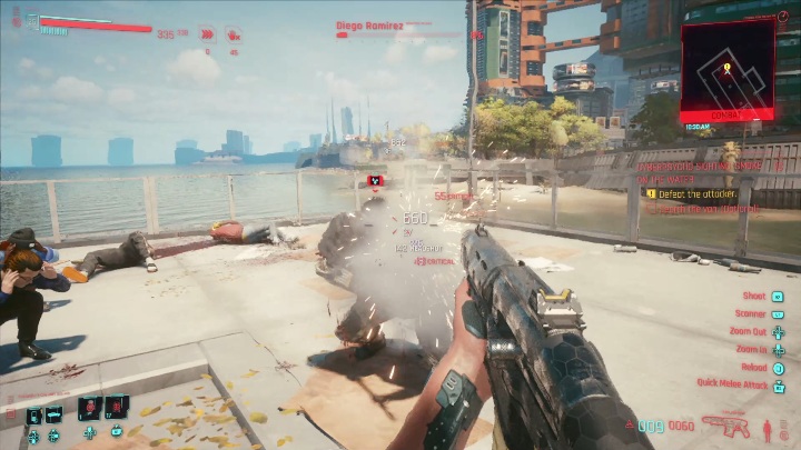 This opponent is difficult to attack with a stealth takedown - Cyberpunk 2077: Smoke on the Water - cyberpsycho sighting walkthrough - Cyberpunk 2077: Cyberpsycho Sighting - mini-bosses - Cyberpunk 2077 Guide