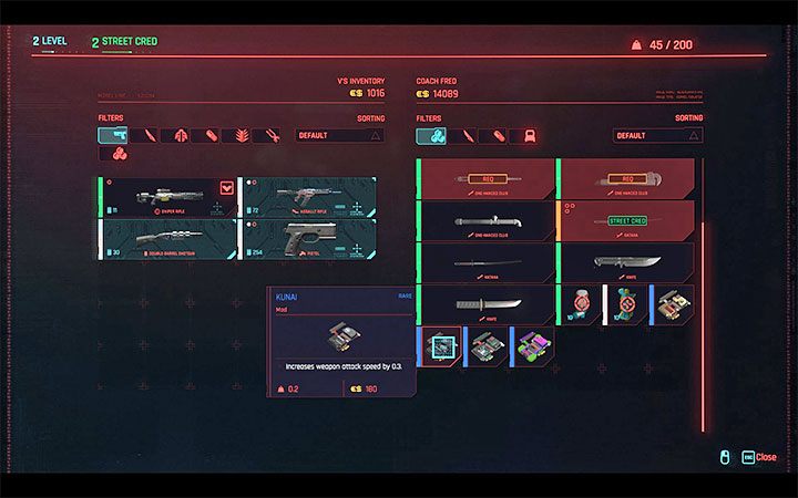 Alternatively, you can craft modsor buy them from merchants - Cyberpunk 2077: How to change Weapon / armour modifications? - Cyberpunk 2077: Combat, stealth and hacking - Cyberpunk 2077 Guide